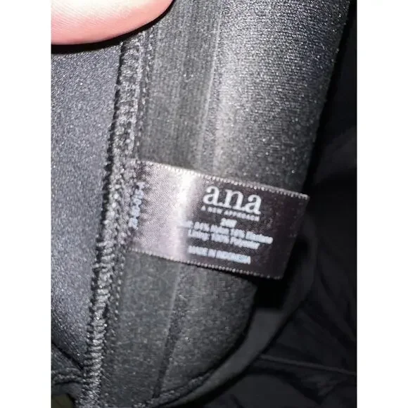 A.N.A A New Approach HALTER Shirred ONE-piece Swimdress BLACK Plus Size 24 NWOT - Picture 5 of 8